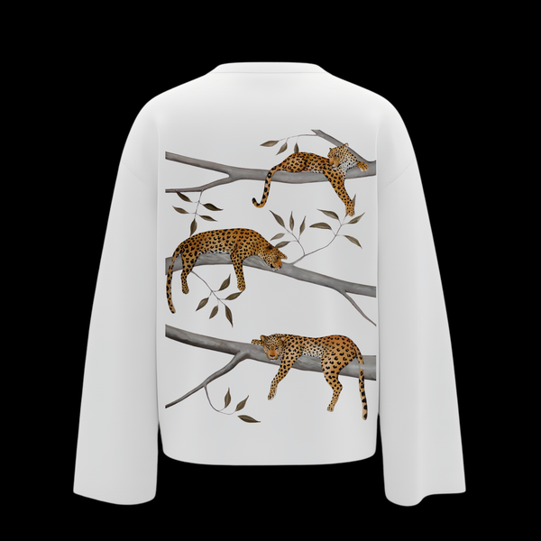 Lazy Leopard Pullover Full Sleeve Tee