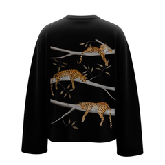 Lazy Leopard Pullover Full Sleeve Tee