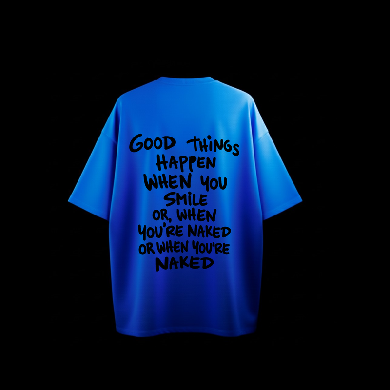 Blue Naked smile Tee