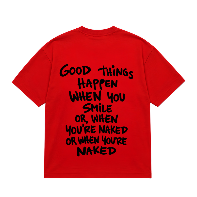 Red Naked smile Tee